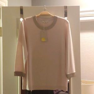 Pink Boden Sparkle Trim Sweater